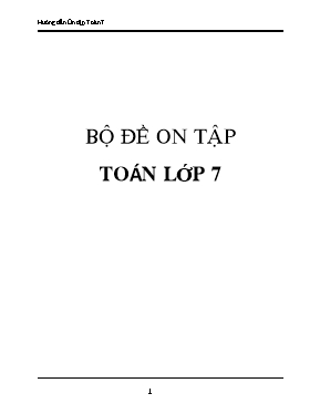 Hướng dẫn Ôn tập Toán 7